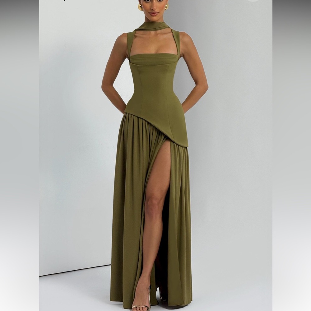 Babyboo Tallulah Maxi Dress - Deep Olive